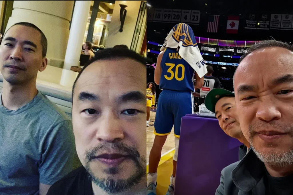 10月時,黃立成和弟弟黃立行飛美國度假,還現身NBA球場看比賽